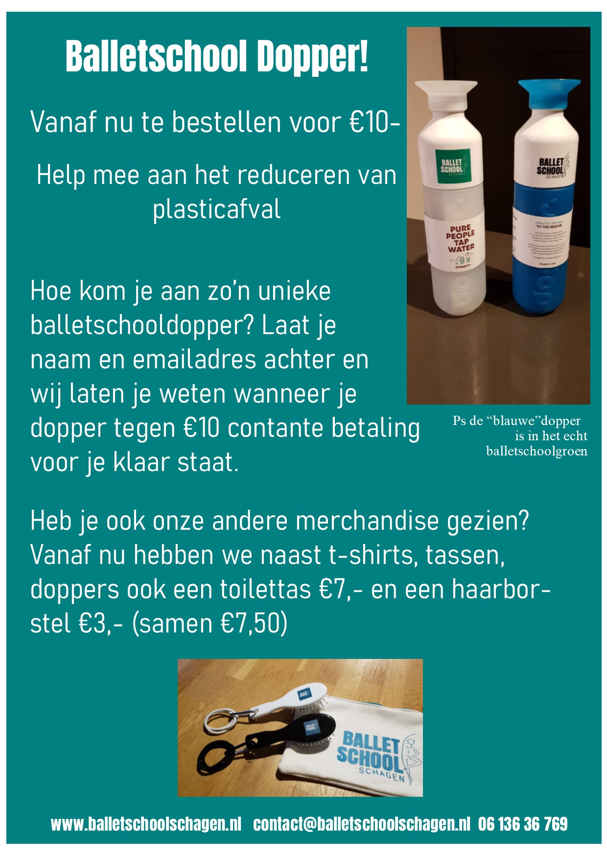 Nu ook Doppers met Balletschool logo!!