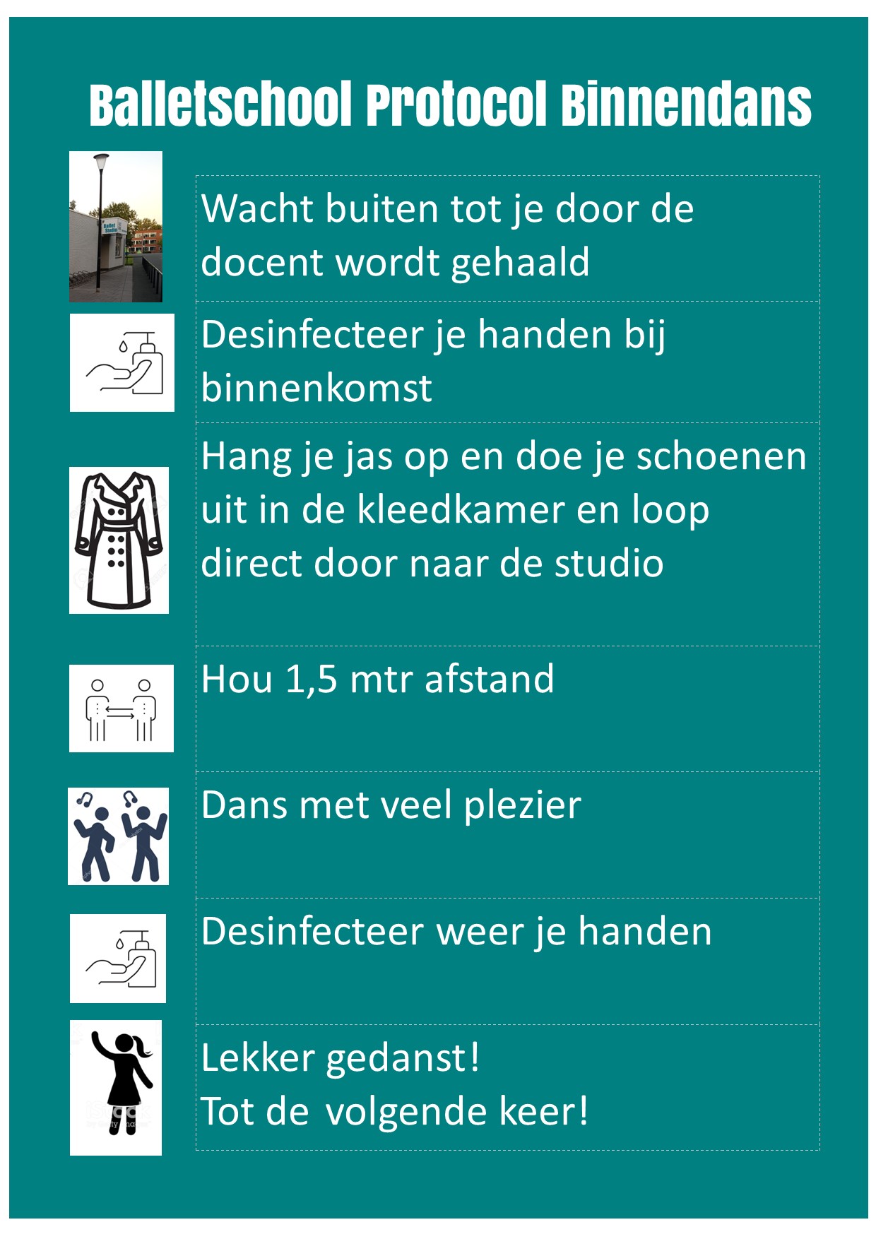 Nieuw Corona protocol voor leerlingen van >18jr