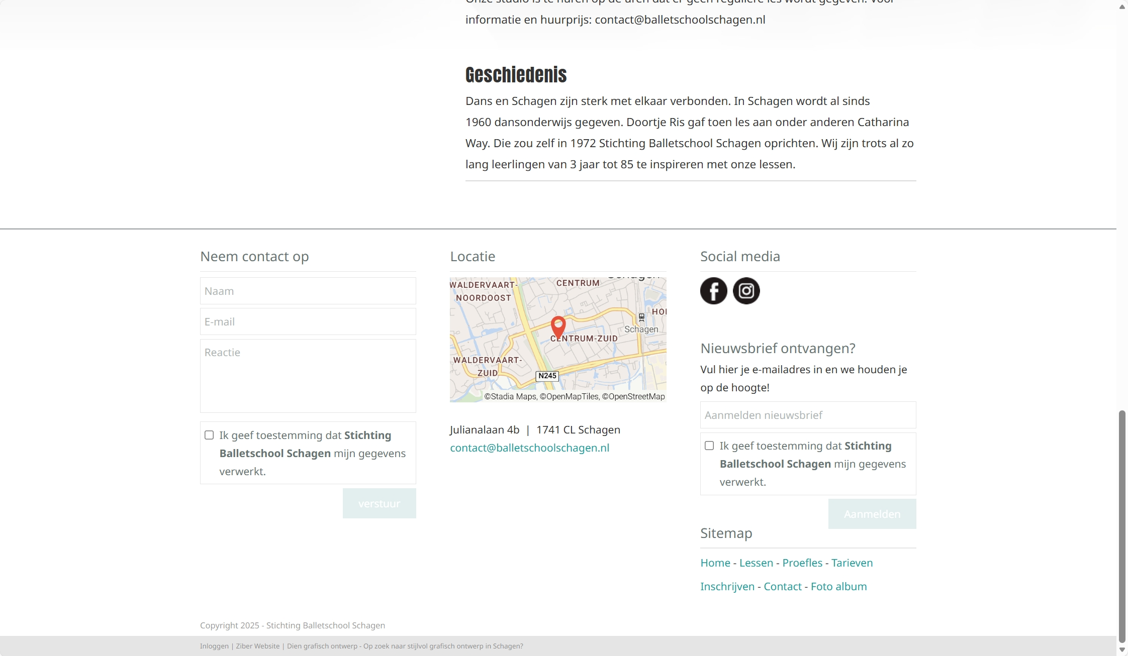 Inschrijven, vragen, balletgroep-vragen en uitschrijven...